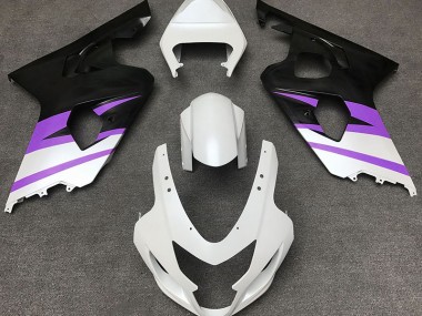 2004-2005 Matte White & Purple Suzuki GSXR 600-750 Motorcycle Fairing UK