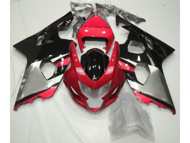 2004-2005 Red Silver and Black Suzuki GSXR 600-750 Motorcycle Fairing UK