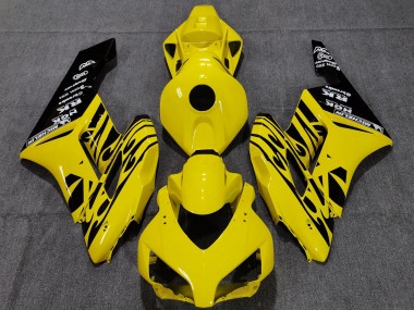 2004-2005 Yellow Black Flame Honda CBR1000RR Motorcycle Fairing UK