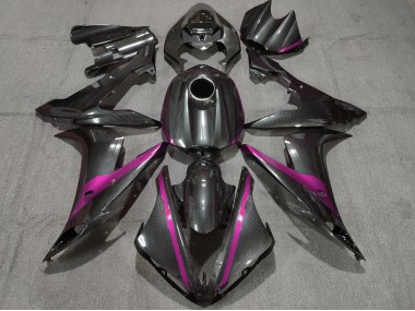 2004-2006 Carbon Style w Pink Yamaha R1 Motorcycle Fairing UK