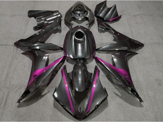 2004-2006 Carbon Style w Pink Yamaha R1 Motorcycle Fairing UK