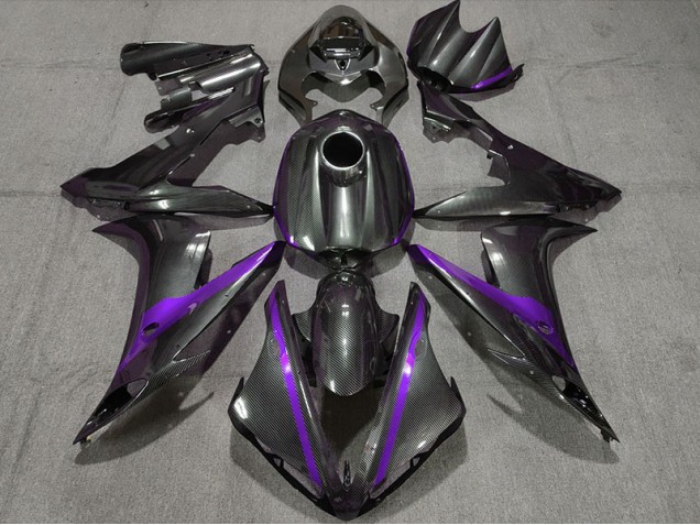 2004-2006 Carbon Style w Purple Yamaha R1 Motorcycle Fairing UK