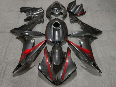 2004-2006 Carbon Style w Red Yamaha R1 Motorcycle Fairing UK