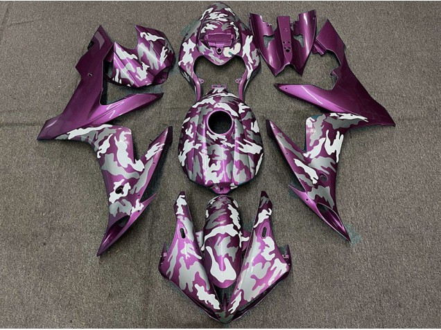 2004-2006 Dark Magenta Camo Yamaha R1 Motorcycle Fairing UK