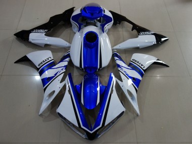 2004-2006 Gloss White and Blue Yamaha R1 Motorcycle Fairing UK