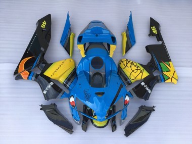 2005-2006 Blue Shark & Yellow Honda CBR600RR Motorcycle Fairing UK