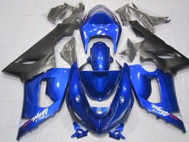 2005-2006 Blue and Black Kawasaki ZX6R Motorcycle Fairing UK