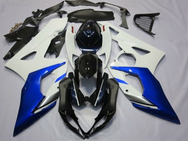 2005-2006 Blue and White Suzuki GSXR 1000 Motorcycle Fairing UK