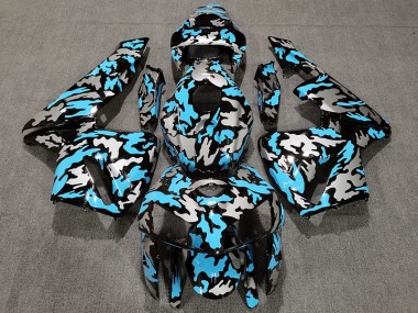 2005-2006 Camo & LIGHT BLUE Honda CBR600RR Motorcycle Fairing UK