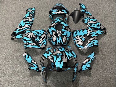 2005-2006 Camo & LIGHT CYAN Honda CBR600RR Motorcycle Fairing UK