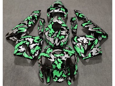 2005-2006 Camo & LIGHT GREEN Honda CBR600RR Motorcycle Fairing UK