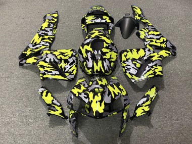 2005-2006 Camo & NEON YELLOW Honda CBR600RR Motorcycle Fairing UK