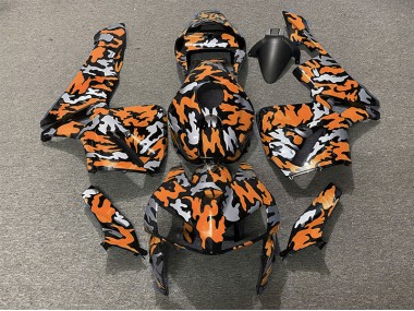 2005-2006 Camo & ORANGE Honda CBR600RR Motorcycle Fairing UK