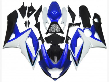 2005-2006 Gloss Blue and White with red Suzuki GSXR 1000 Motorcycle Fairing UK