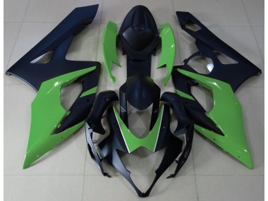 2005-2006 Matte Black & Green Suzuki GSXR 1000 Motorcycle Fairing UK