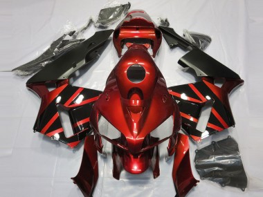 2005-2006 Red & Gloss Black Design Honda CBR600RR Motorcycle Fairing UK