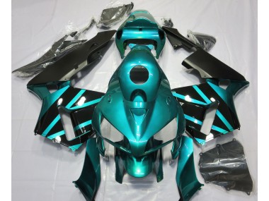 2005-2006 Teal & Gloss Black Design Honda CBR600RR Motorcycle Fairing UK