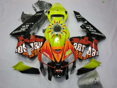 2005-2006 Vibrant Yellow Rossi Honda CBR600RR Motorcycle Fairing UK