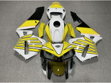 2005-2006 Yellow and White Wings Honda CBR600RR Motorcycle Fairing UK