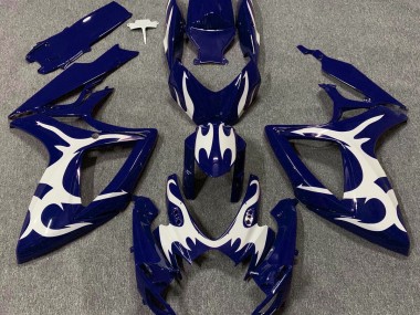 2006-2007 Dark Blue & White Design Suzuki GSXR 600-750 Motorcycle Fairing UK