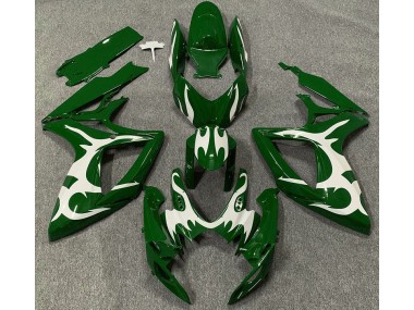 2006-2007 Dark Green & White Suzuki GSXR 600-750 Motorcycle Fairing UK