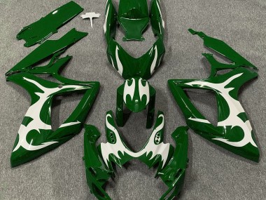 2006-2007 Dark Green & White Suzuki GSXR 600-750 Motorcycle Fairing UK