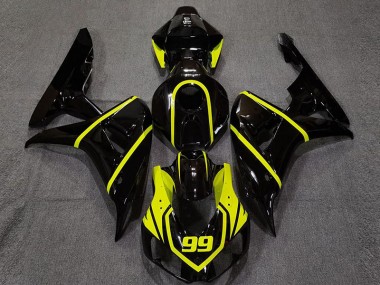 2006-2007 Gloss Black and Bright Yellow Honda CBR1000RR Motorcycle Fairing UK