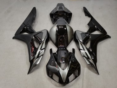 2006-2007 Gloss Black w grey Honda CBR1000RR Motorcycle Fairing UK