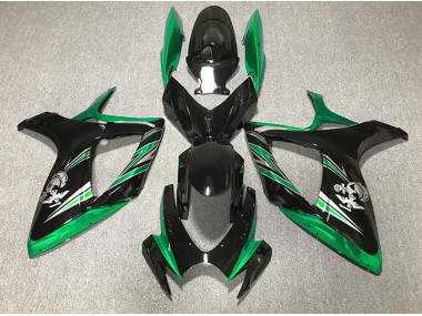 2006-2007 Gloss Green and Black Design Suzuki GSXR 600-750 Motorcycle Fairing UK