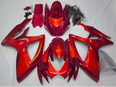 2006-2007 Gloss Red Plain Suzuki GSXR 600-750 Motorcycle Fairing UK