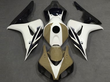 2006-2007 Gloss White Tan Black Honda CBR1000RR Motorcycle Fairing UK