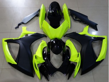 2006-2007 Gloss Yellow & Black Suzuki GSXR 600-750 Motorcycle Fairing UK