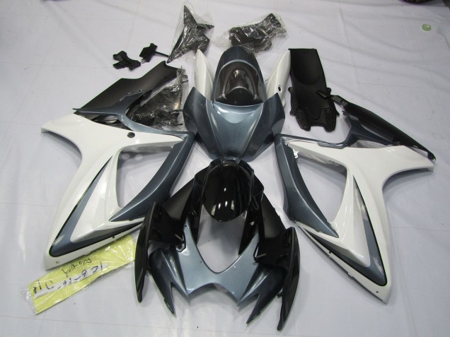 2006-2007 Grey and White Suzuki GSXR 600-750 Motorcycle Fairing UK