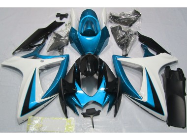 2006-2007 Light Blue & White Suzuki GSXR 600-750 Motorcycle Fairing UK