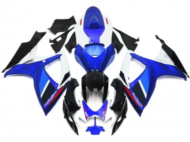 2006-2007 Light Blue and Deep Blue OEM Style w Red Suzuki GSXR 600-750 Motorcycle Fairing UK