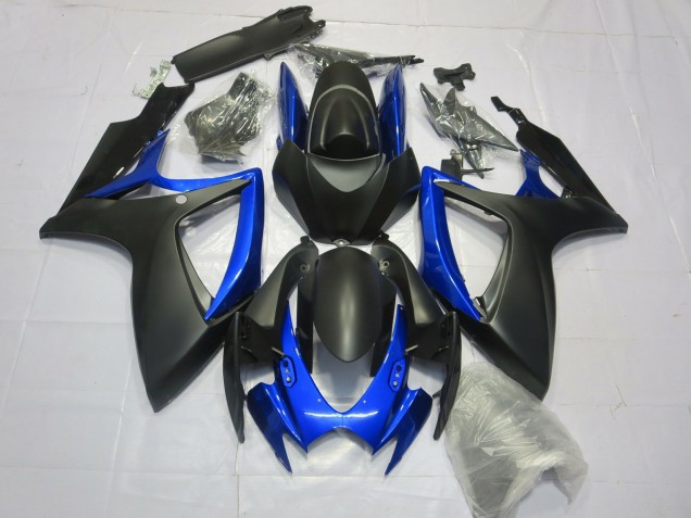 2006-2007 Matte Black Gloss Blue Suzuki GSXR 600-750 Motorcycle Fairing UK