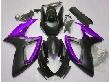 2006-2007 Matte Black & Purple Suzuki GSXR 600-750 Motorcycle Fairing UK