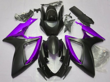 2006-2007 Matte Black & Purple Suzuki GSXR 600-750 Motorcycle Fairing UK