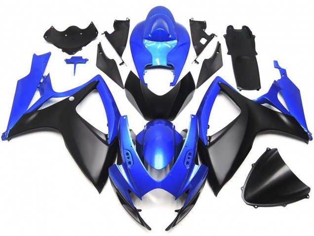 2006-2007 Matte Black and Blue OEM Custom Style Suzuki GSXR 600-750 Motorcycle Fairing UK