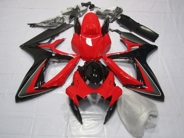 2006-2007 Red Black and Grey Suzuki GSXR 600-750 Motorcycle Fairing UK