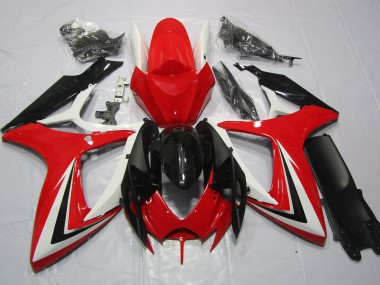 2006-2007 Red Black and White Suzuki GSXR 600-750 Motorcycle Fairing UK