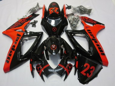 2006-2007 Red Jordan Suzuki GSXR 600-750 Motorcycle Fairing UK