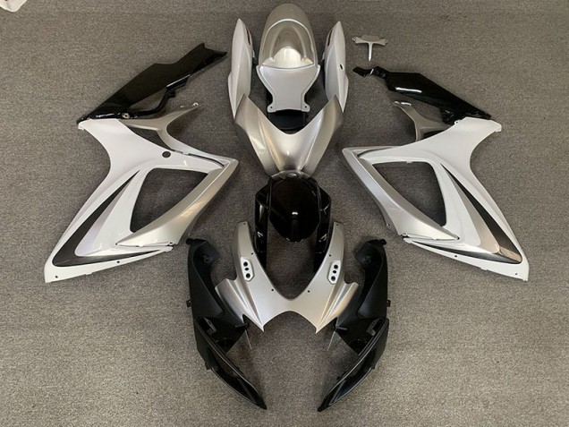 2006-2007 Silver White OEM Style Suzuki GSXR 600-750 Motorcycle Fairing UK