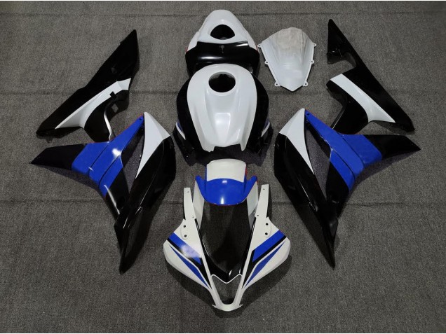 2007-2008 Black White and Blue Honda CBR600RR Motorcycle Fairing UK