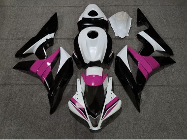 2007-2008 Black White and Pink Honda CBR600RR Motorcycle Fairing UK