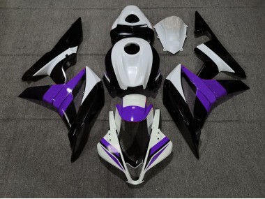 2007-2008 Black White and Purple Honda CBR600RR Motorcycle Fairing UK