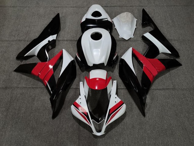 2007-2008 Black White and Red Honda CBR600RR Motorcycle Fairing UK