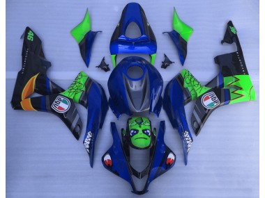 2007-2008 Blue and Green Shark Honda CBR600RR Motorcycle Fairing UK