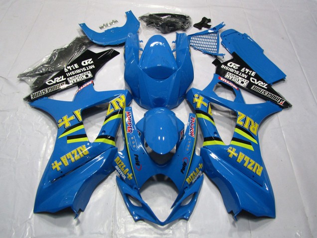 2007-2008 Bright Blue Rizla Suzuki GSXR 1000 Motorcycle Fairing UK