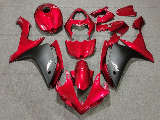 2007-2008 Candy Red & Black Yamaha R1 Motorcycle Fairing UK